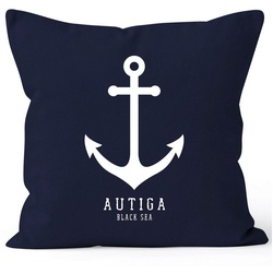 Autiga Dekokissen Kissenbezug Anker Nautical Sailor Segeln Autiga® blau