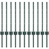 VidaXL Zaunpfosten 11 pcs Grün 60 cm Stahl