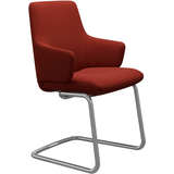 Polsterstuhl STRESSLESS "Laurel", rot (rot dinamica, schwarz matt), B:58cm H:92cm T:60cm, Microfaser DINAMICA (88% Polyester, 12% Polyurethan), Stühle, Polsterstuhl, Low Back mit Armlehne, Größe L, mit Beinen aus Stahl in Schwarz matt