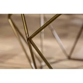 Riess-Ambiente Couchtisch weiß Messing mit Marmorplatte Wohnzimmertisch Tisch