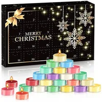 LuxusKollektion Adventskalender Adventskalender Duftkerzen 2024 Frauen Teelicht Weihnachtskalender bunt