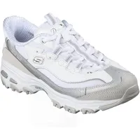 SKECHERS D'Lites Smooth Nostalgia Damen Beige/Weiß/Silber 36,5