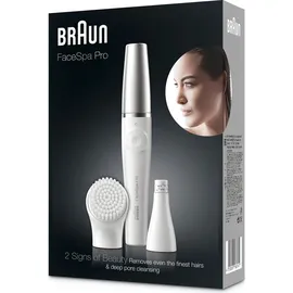 Braun FaceSpa Pro SE910 2-in-1 Beauty Gesicht weiß/silber