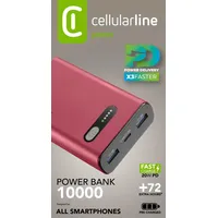 Cellular Line Power Bank Fast 10000 rot