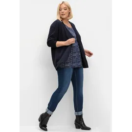 sheego Feinstrickjacke in tiefblau | Gr.: 48/50