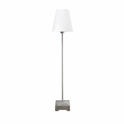 Stehleuchte Lucca, silbergrau lackiertes Aluminium