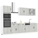 vidaXL Küchenschrank-Set Kalmar 7-tlg. Grau
