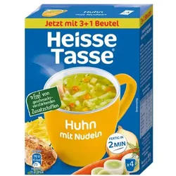 Heisse Tasse Heiße Tasse Instant-Suppe »Huhn mit Nudeln« - 4x 12,2 g