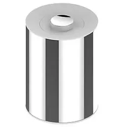 Keuco Plan Abfallbehälter 04989010051 5 l, Deckel weiß, Chrom-finish