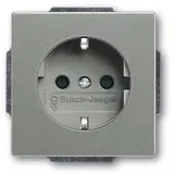 Busch-Jaeger SCHUKO Steckdosen-Einsatz graumetallic 20 EUCRB-803