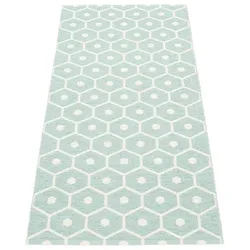 pappelina Honey Outdoor-Teppich - blass türkis / vanille 70 x 160cm