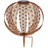 GLOBO Metall Solarleuchte rost 33646R