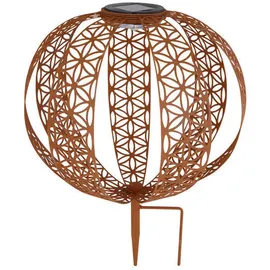 GLOBO Metall Solarleuchte rost 33646R