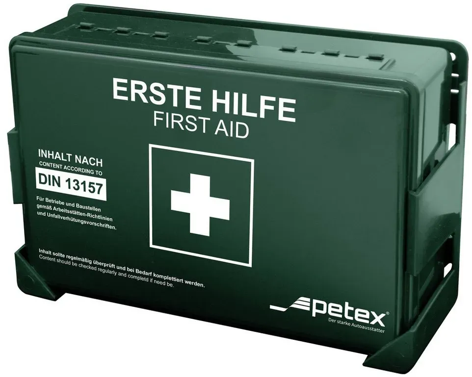 Petex Erste-Hilfe-Koffer Petex 43924213 Erste Hilfe Koffer DIN 13157 270 x 85 x 180 Grün grün