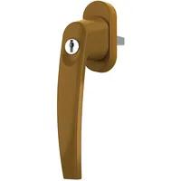 MS Beschläge ® Fenstergriff Rasterolive Aluminium Abschliessbar Diverse Farben 2 Schlüssel Fensterklinke Gold