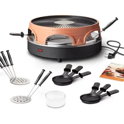 Emerio PO-113255.4 Raclette Grill 1500 W Schwarz, Braun