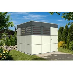 SKANHOLZ Gartenhaus »Sydney 3«, Holz, BxHxT: 253 x 223 x 253 cm (Außenmaße inkl. Dachüberstand) - grau