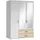 SchlafKONTOR Drehtürenschrank Ivar 125 x 190 x 51 cm Weiß