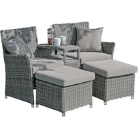 Garden Pleasure Calgary Set 3-tlg. grau/braun