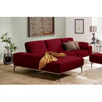 W.Schillig Ecksofa Leder 3-Sitzer Rot