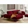 W.Schillig Ecksofa Leder 3-Sitzer Rot