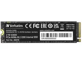 Verbatim Vi3000 2TB SSD M.2 2280 NVMe SSD 2000GB interne SSD (2 TB) M.2" 3100 MB/S Lesegeschwindigkeit, 2200 MB/S Schreibgeschwindigkeit, PCIe NVMe, M.2 2280, 3D NAND, energieeffizientes Design schwarz