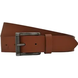 Ledergürtel ANNAMATONI "AnnaMatoni Herren Ledergürtel Zeitloses Design Gürtel 4cm breit", Herren, Gr. TW85 - 100cm Gesamtlänge, cognac 640, 100% Leder, Gürtel Ledergürtel
