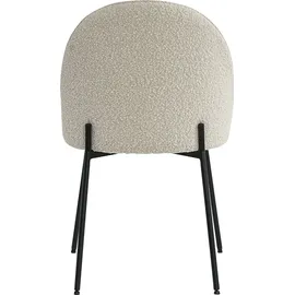 Tom Tailor Polsterstuhl TOM TAILOR HOME, beige (beige, schwarz, schwarz), B:49,5cm H:84cm T:47,5cm, Metall, Polyester, Stühle, Polsterstuhl, mit abgerundeter Rückenlehne