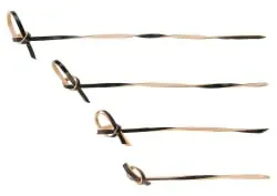NATURESTAR Loop Fingerfood Spieße, gedreht 38964 , 1 Beutel = 250 Stück, 18 cm, schwarz