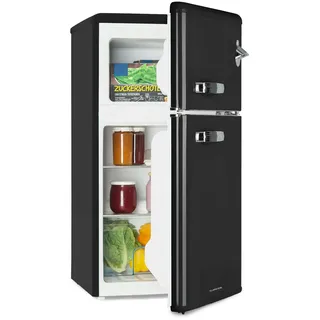 Klarstein Irene Retro-Kühl-Gefrierkombination (85 l, 860 mm hoch, Schwarz)