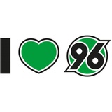 wall-art Wandtattoo »Hannover 96 Spruch I love 96«, (1 St.), bunt