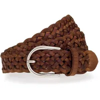 Mustang Flechtgürtel in Braun mit Dornschließe in Silber-110