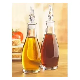 Mambocat Olli Essig- & Öl-Flaschen 2er Set 300 ml Glas mit Ausgießer
