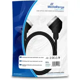 MediaRange SCART-Kabel, SCART/SCART, 1.4m, Schwarz MRCS152,