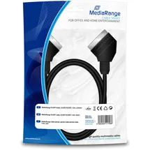 MediaRange SCART-Kabel, SCART/SCART, 1.4m, Schwarz MRCS152,