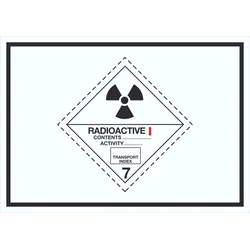 Schild radioaktive Stoffe Symbol Radioactive I-WEISS A0 (841x1189mm)