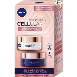 NIVEA 2er Pack Cellular Expert Lift Anti Faltcremes Set für Tag und Nacht SPF 30, 2x50ml