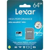 Lexar microSDXC 64GB Class 10 UHS-I 633x + SD-Adapter