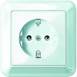 Merten SCHUKO-Steckdose pws/gl volle Abdeckplatte, MEG2301-1219
