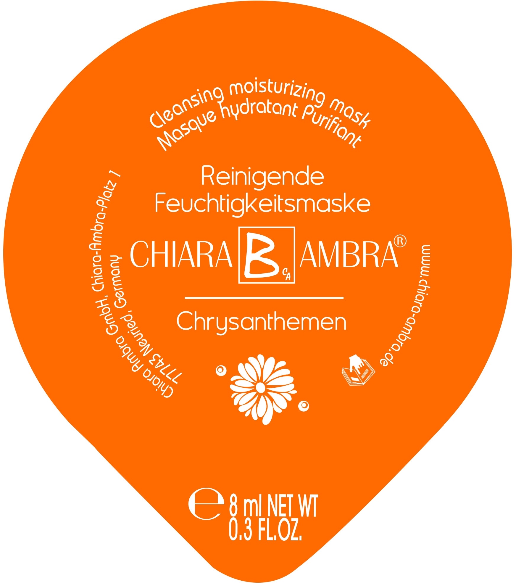 CHIARA AMBRA Schlafmaske Chrysanthemen 1 Stk.
