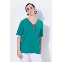 Ulla Popken Shirt in grünblau | Gr.: 50-52