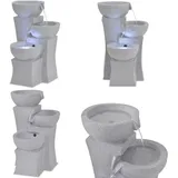Zimmerbrunnen mit LED-Beleuchtung Polyresin - Indoor-Brunnen - Zimmerbrunnen - Home & Living - Grau