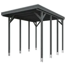 SKANHOLZ Caravan-Carport »Friesland Caravan«, 397 x 555 cm (BxT), schiefergrau