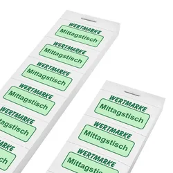 CombiCraft Wertmarken Block 'Mittagstisch' auf 10er Streifen mit weißem Papier - 1000 Abrisse