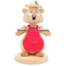 Schweda Hamster Räuchermann 13 cm mehrfarbig