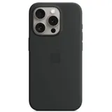 Apple Silikon Case mit MagSafe für iPhone 15 Pro Max schwarz