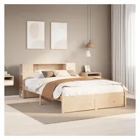 VidaXL Bücherregalbett ohne Matratze 120x200 cm Massivholz Kiefer