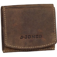 Ledershop24 Geschenkset - J.Jones RFID Leder Herren Geldbörse Wiener Schachtel Kiste Minibörse Geldbeutel Münzbörse 5492 Rindsleder 10,5 cm Farbe braun