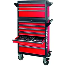 PROJAHN + Werkstattwagenaufsatz GALAXY + Dosenhalter + + 379-tlg. Bestückung Rot/anthrazit