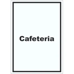 Cafeteria Aufkleber mit Text Restaurant mit Selbstbedienung hochkant A0 (841x1189mm)